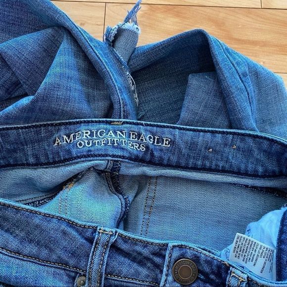 American eagle skinny stretch ripped jeans size 6 regular - Picture 7 of 8